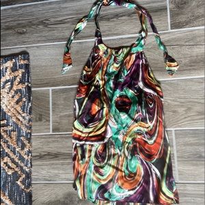 Tie around neck summer dressy shirt.